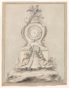 Design for a pendulum clock, c.1750-c.1760. Creator: Charles Hutin.
