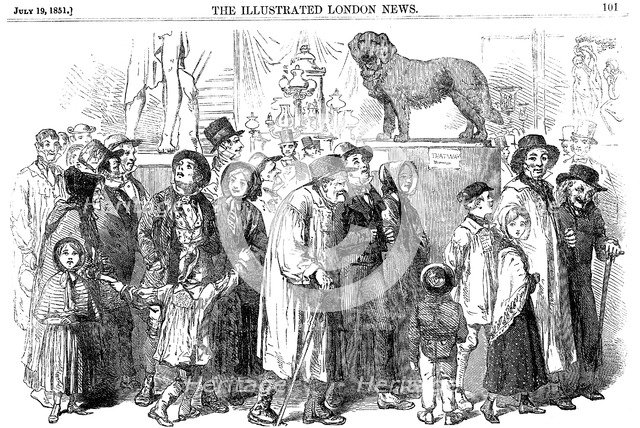 Agricultural workers and their families at the Great Exhibition of 1851. Artist: Unknown