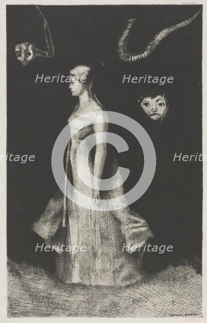 Obsession, 1894. Creator: Printer: Monrocq; Odilon Redon (French, 1840-1916).