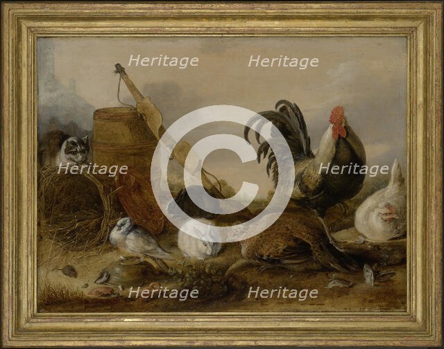 Animals in the Yard, 1632. Creator: Gysbert Gillisz. de Hondecoeter.