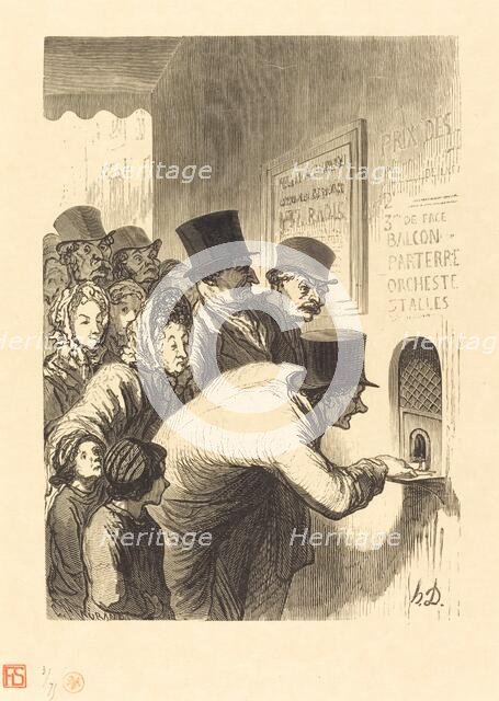 Un Guichet de théâtre, 1862. Creator: Charles Maurand.
