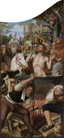 Altarpiece of the Joiners' Guild. The Martyrdom of Saint John the Baptist, 1511. Creator: Massys, Quentin (1466-1530).