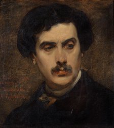 Portrait d'Alexandre Falguière, 1870. Creator: Charles Emile Auguste Carolus-Duran.