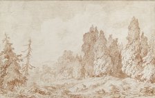 Landscape with a Bridge, c1760. Artist: Jean-Honore Fragonard.