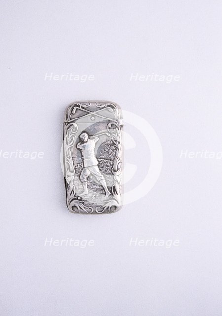 Vesta case, American, 1890s. Artist: Unknown