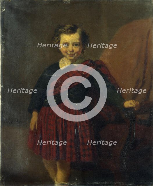 Portrait of a little boy (Maurice Coblence), in Scottish costume, 1866. Creators: Edouard Moyse, Maurice Coblence.