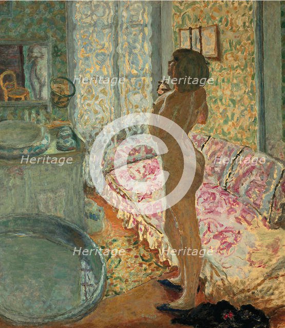 The Dressing Room with Pink Sofa (Female Nude in Backlight), 1908.