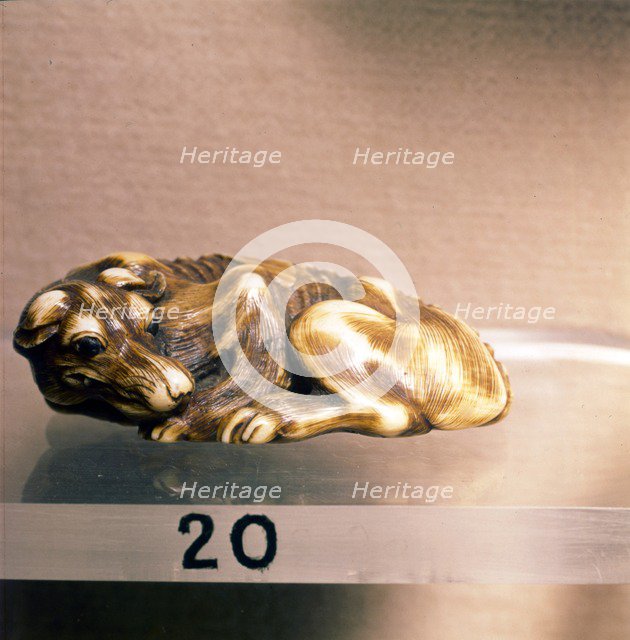 Dog, One of Twelve Animals in the Japanese Zodiac, Netsuke, c19th century. Artist: Unknown.