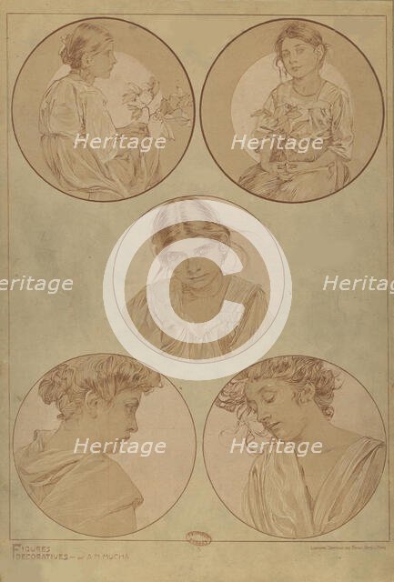 Figures décoratives, 1902. Creator: Mucha, Alfons Marie (1860-1939).
