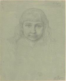 Head of a Child, 1893. Creator: Alphonse Legros.
