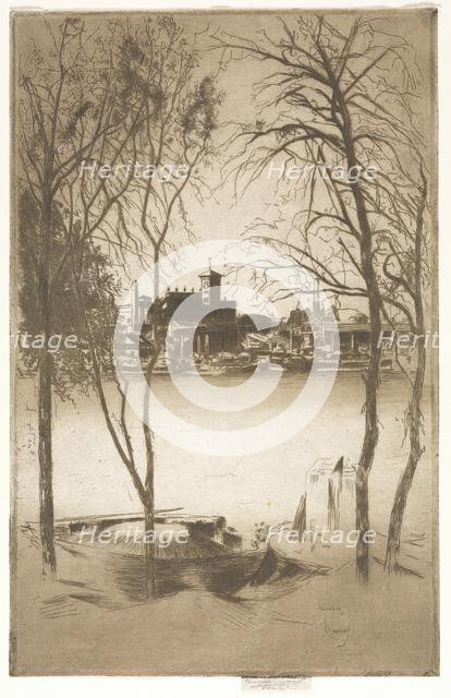 Laburnums and Battersea, 1889-1898. Creator: Theodore Roussel (French, 1847-1926).