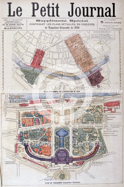 Plan for the Trocadero and Universal Exhibition of 1900, Paris, 1900. Artist: G Rochet