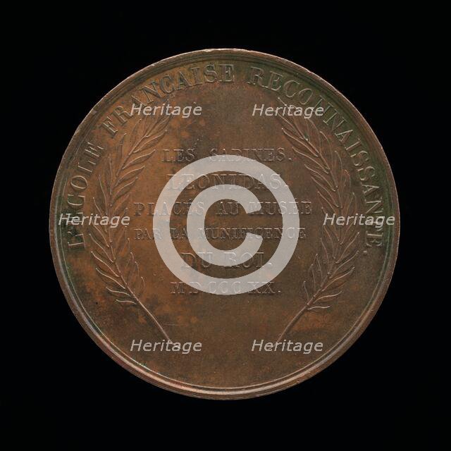 Inscription [reverse], 1820. Creator: André Galle.