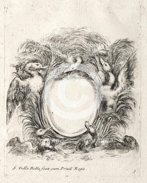 New Model for a Cartouche, 1647. Creator: Stefano Della Bella (Italian, 1610-1664).
