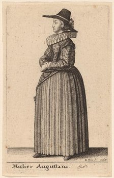 Mulier Augustana, 1643. Creator: Wenceslaus Hollar.