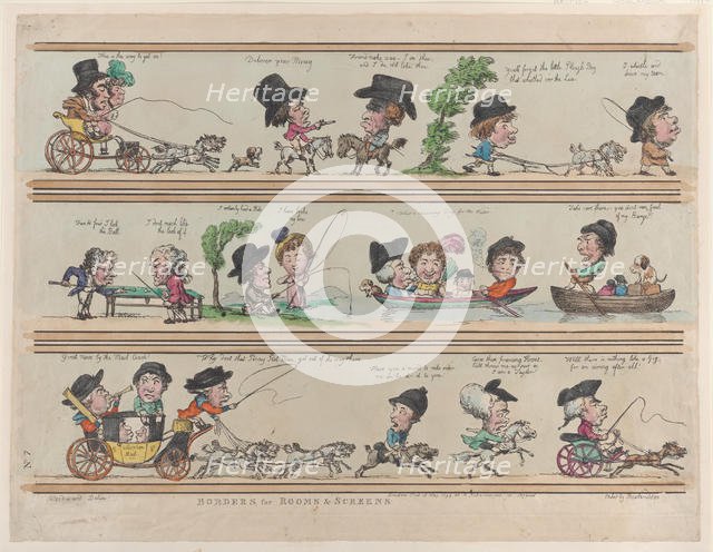 Borders for Rooms & Screens, Plate 7, May 10, 1799., May 10, 1799. Creator: Thomas Rowlandson.