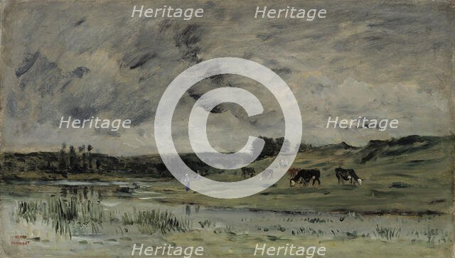 Tripleval on the Seine, 1875. Creator: Charles Francois Daubigny.