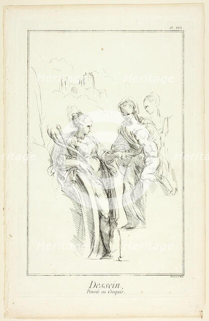 Design: Sketch, from Encyclopédie, 1762/77. Creator: Benoit-Louis Prevost.