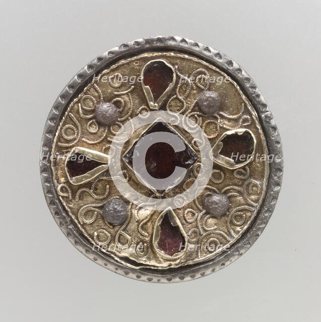 Disk Brooch, Frankish, 7th century. Creator: Unknown.