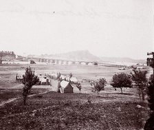 Bridge Builders Camp opposite Chattanooga, ca. 1864. Creator: George N. Barnard.