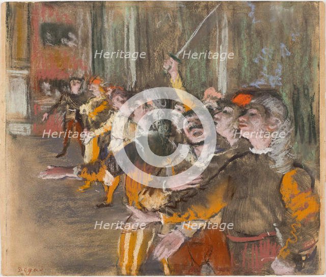 Les Choristes (The Chorus Singers), 1877. Creator: Degas, Edgar (1834-1917).