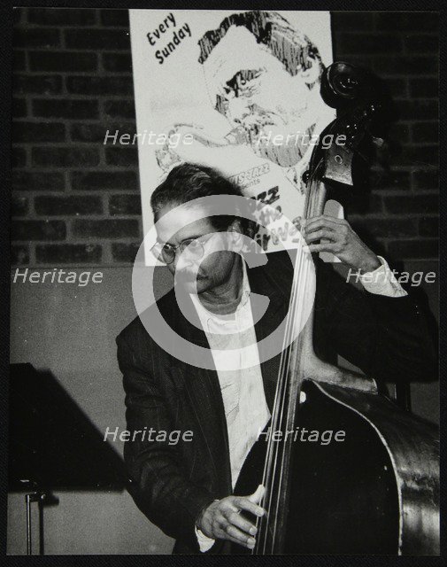 Bassist Val Mannix playing at The Fairway, Welwyn Garden City, Hertfordshire, 1998. Artist: Denis Williams