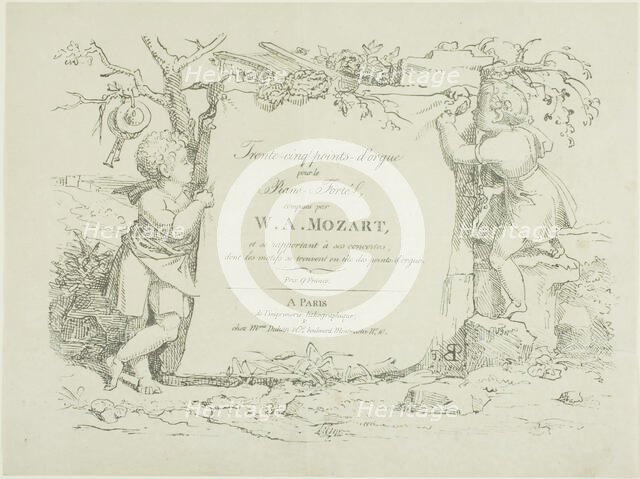 Sheet Music, 1804. Creator: Pierre Nolasque Bergeret.