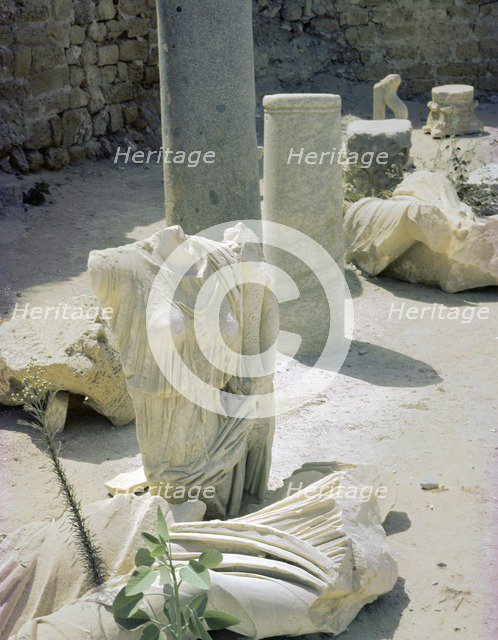 Remains of the Roman town of Caesarea, 1st century. Artist: Unknown