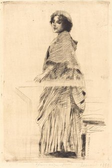 Woman in a Cape (La femme à la pèlerine), 1889. Creator: Paul Albert Besnard.