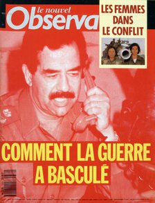 Front cover of Le Nouvel Observateur, Febuary 1991. Artist: Unknown