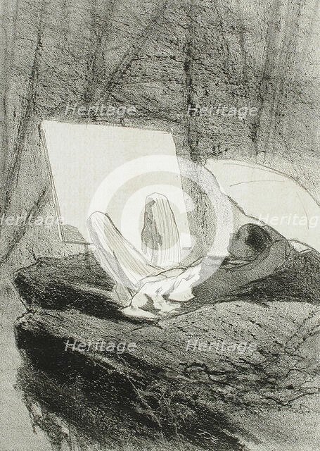 En Ardenne, 1857. Creator: Félicien Rops.