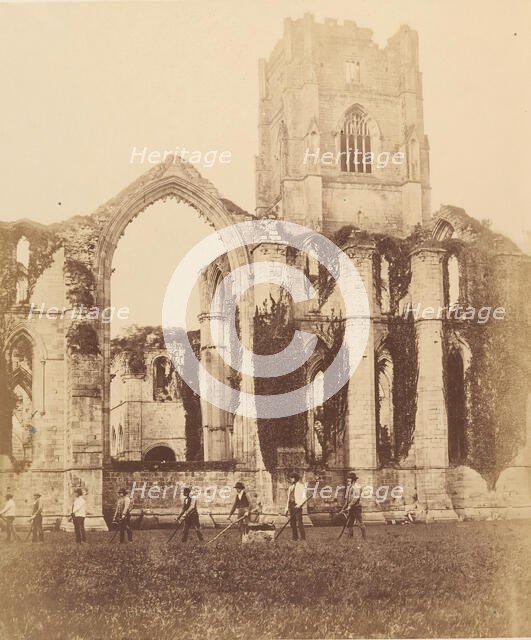 Fountains Abbey. East Window and Tower, 1850s. Creator: Joseph Cundall.