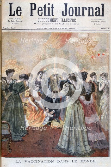 Vaccination against smallpox, Paris, 1894. Artist: Oswaldo Tofani