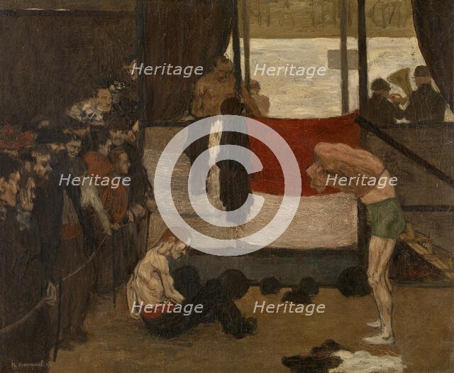 Wrestling Barrack at a Fair, 1898. Creator: Henri Evenepoel.