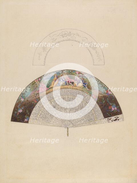 Fan, c. 1936. Creator: Jessie M. Benge.