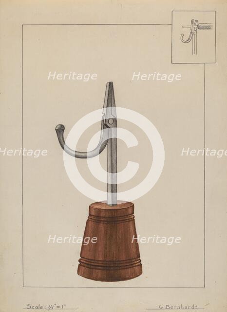 Rush Burner Paperweight, c. 1936. Creator: Gerald Bernhardt.