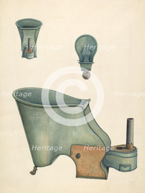 Portable Bath Tub, c. 1937. Creator: Al Curry.