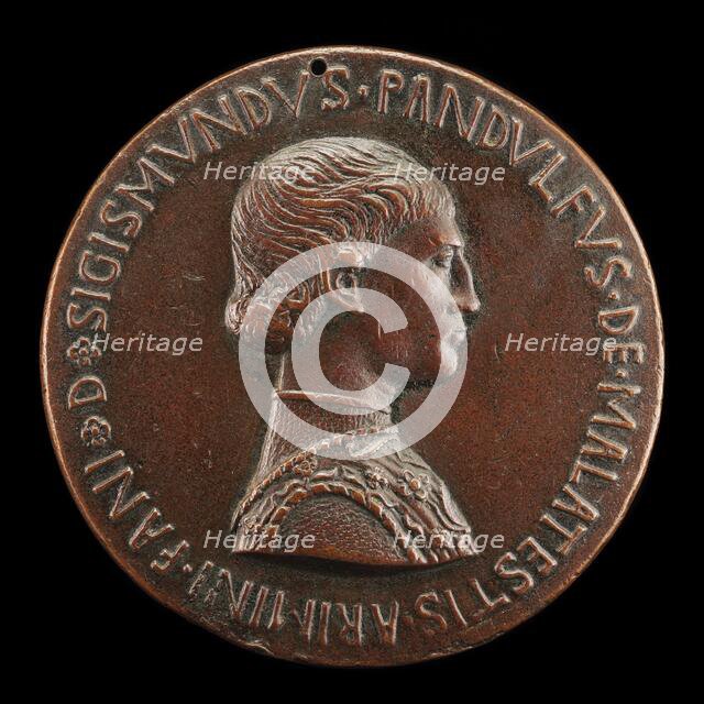 Sigismondo Pandolfo Malatesta, 1417-1468, Lord of Rimini and Fano [obverse], c. 1445. Creator: Pisanello.