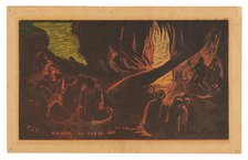 Mahna no varua ino (The Devil Speaks), from the Noa Noa Suite, 1894. Creator: Paul Gauguin.