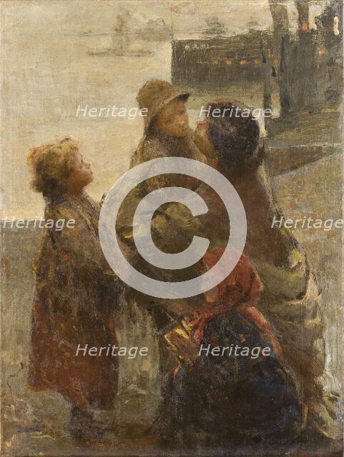 Ricordati della mamma, c. 1903. Creator: Feragutti Visconti, Adolfo (1850-1924).