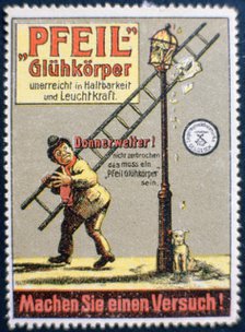 German gas mantle advertising label. Artist: Unknown