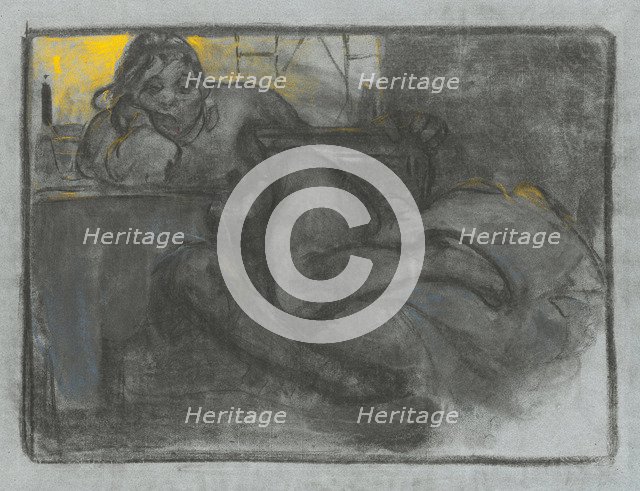 The Absinthe Drinker, 1900-1905. Artist: Mucha, Alfons Marie (1860-1939)