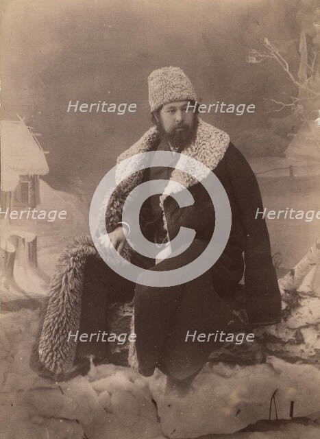 Photo portrait of the merchant of the 2nd guild Vasily Ivanovich Karnakov, 1890. Creator: Akselrod.