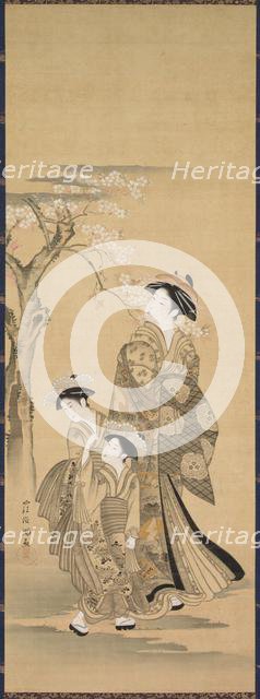 Woman and Two Children, 1900s. Creator: Unknown.