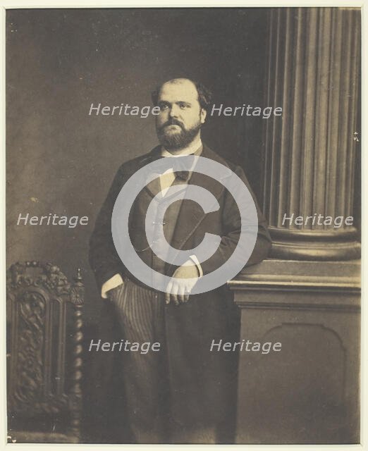 Untitled (Man Standing, en Face), 1855/1869. Creator: Antoine-Samuel Adam-Salomon.