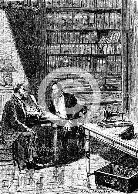 Alexander Graham Bell (1847-1922), Scottish-born American inventor, 1876. Artist: Unknown