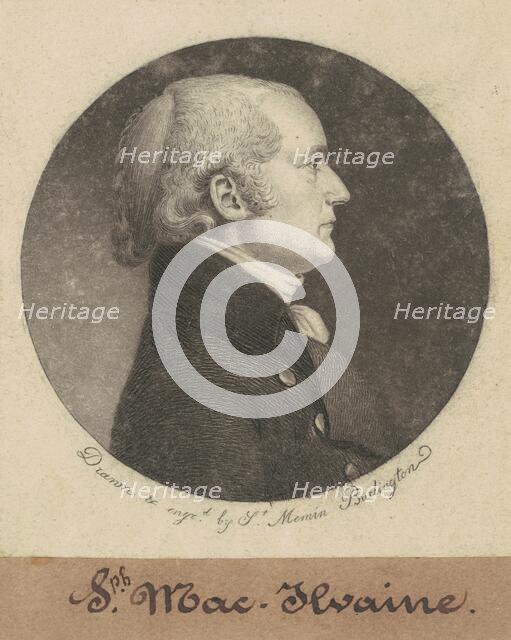 Joseph McIlvaine, 1798. Creator: Charles Balthazar Julien Févret de Saint-Mémin.