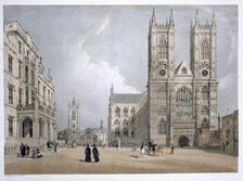 Westminster Abbey and Hospital, London, 1842. Artist: Thomas Shotter Boys