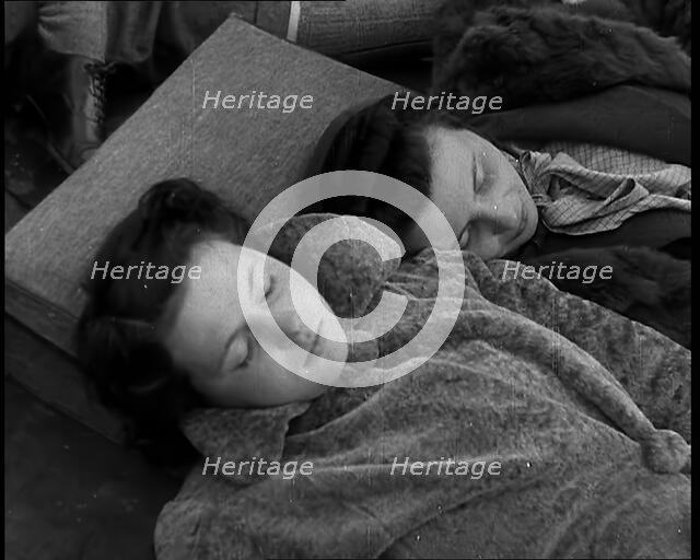 Dutch Refugees Sleeping Aboard Ships Escaping the Netherlands, 1940. Creator: British Pathe Ltd.