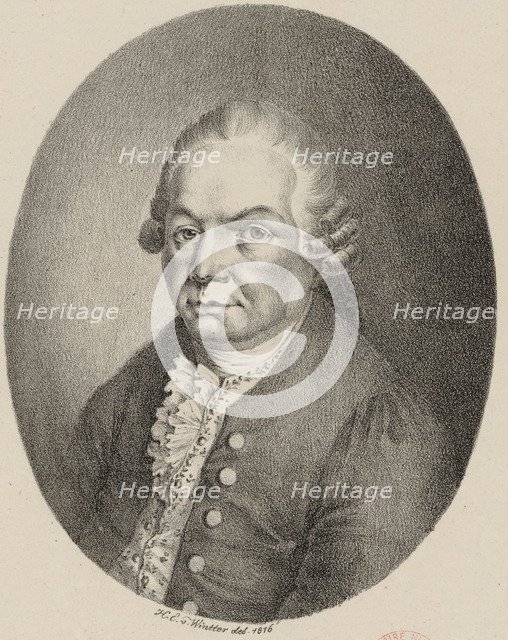 Portrait of Carl Philipp Emanuel Bach (1714-1788), 1816.
